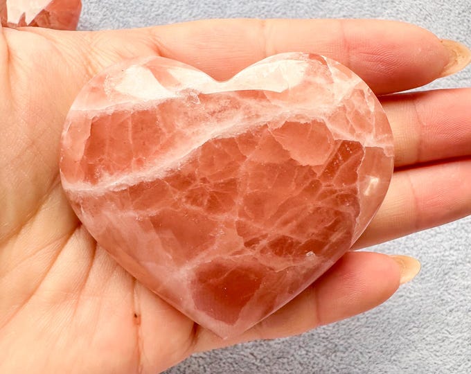 Reiki Healing Rose calcite Heart