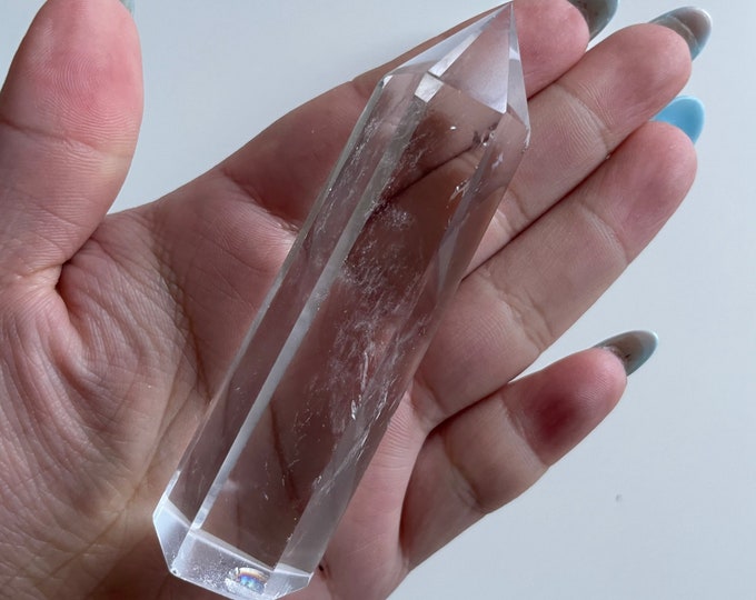 clear quartz tower point healing crystal home decoration