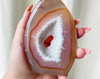 Druzy carnelian Freeform natural crystal ornament home decoration