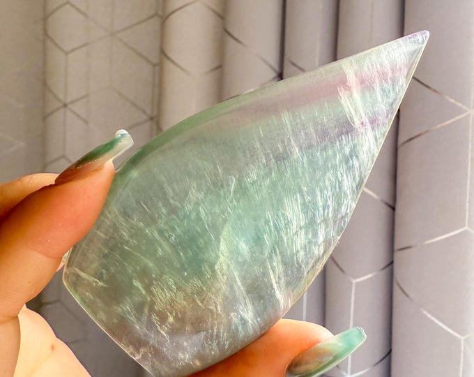 Green fluorite flame point healing crystal home decoration meditation | gift for her |gift for him |crystal gift