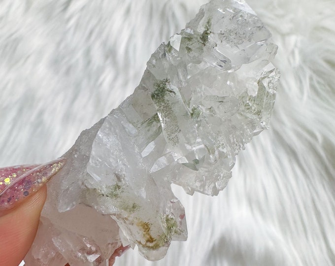Mini chlorite quartz mineral specimen | premium crystal cluster | crystal healing home decoration | healing crystal | crystal decoration