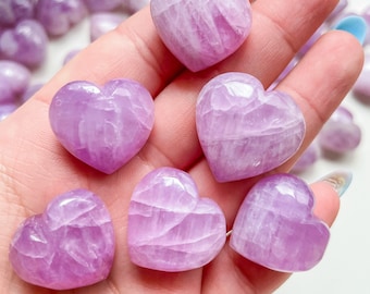 Kunzite Gem quality crystal Heart