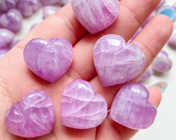 Kunzite Gem quality crystal Heart