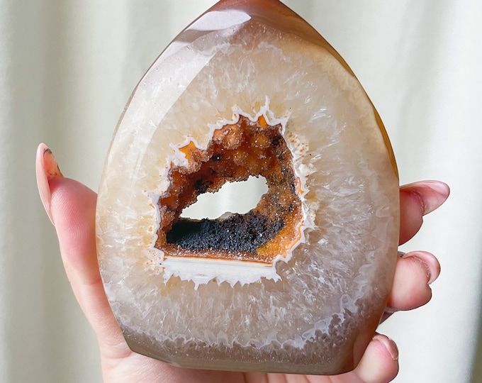 Druzy agate Freeform natural crystal ornament home decoration