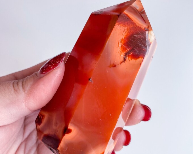 Carnelian crystal tower | Carnelian stone home decoration | carnelian stone healing crystal | birthstone gifts| wedding anniversary gift