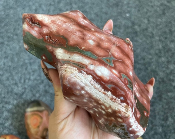 Druzy ocean jasper freeform healing crystal home decor