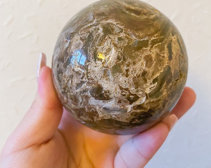 ocean Jasper crystal sphere healing crystal home decor