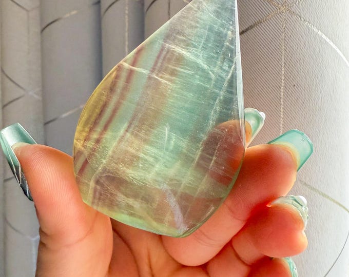 Green fluorite flame point healing crystal home decoration meditation | gift for her |gift for him |crystal gift
