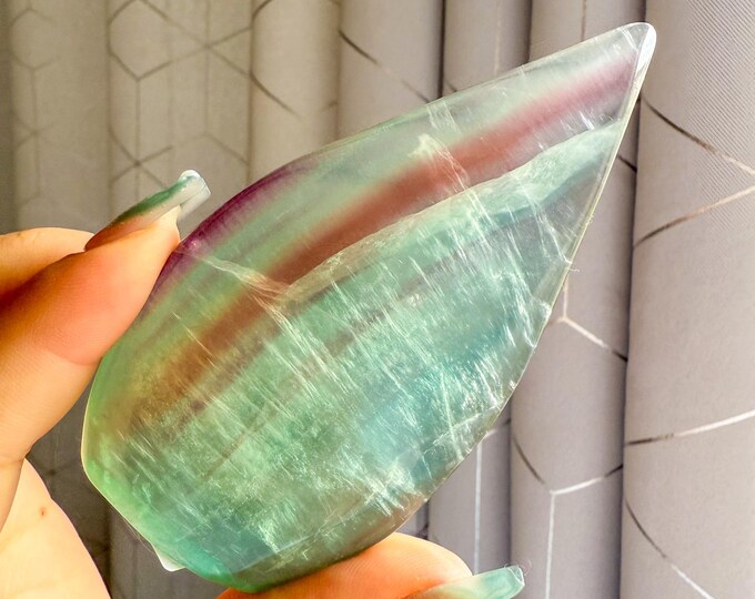 Green fluorite flame point healing crystal home decoration meditation | gift for her |gift for him |crystal gift