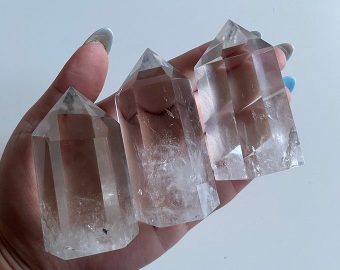 clear quartz tower point healing crystal home decoration