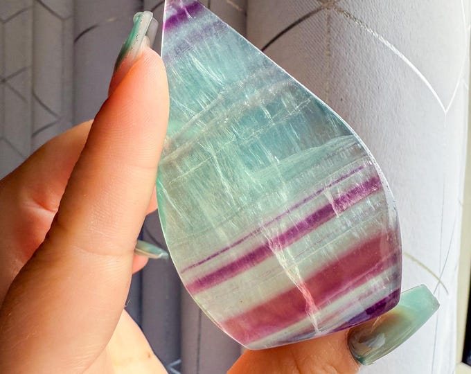 Green fluorite flame point healing crystal home decoration meditation | gift for her |gift for him |crystal gift