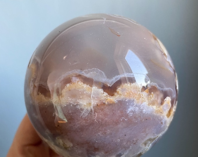 Flower agate crystal |cherry blossom agate home decoration | flower agate specimen | healing crystal | birthday gifts| anniversary gift