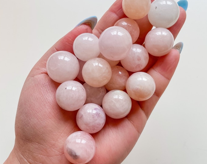 Morganite Crystal mini sphere | high quality morganite mini spheres