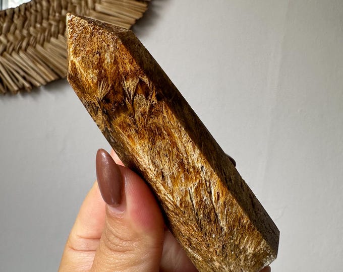 Rutilated Agate natural crystal tower home decor