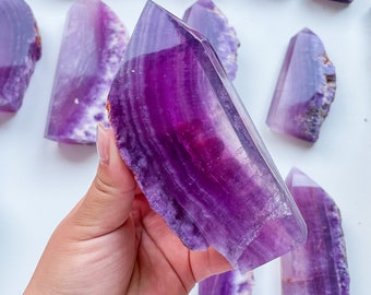 Purple Fluorite tower slab| high quality fluorite crystal | fluorite freeform