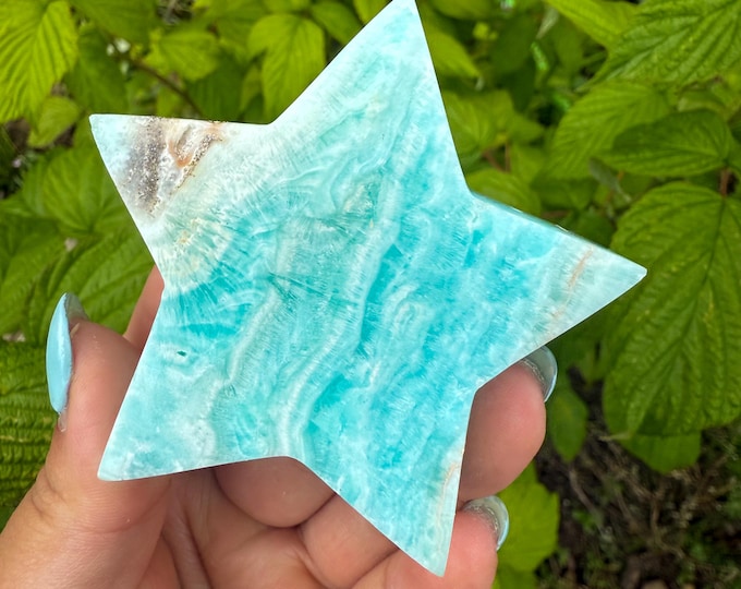 Blue aragonite Crystal Star - Home Decoration | Healing Crystal Decor