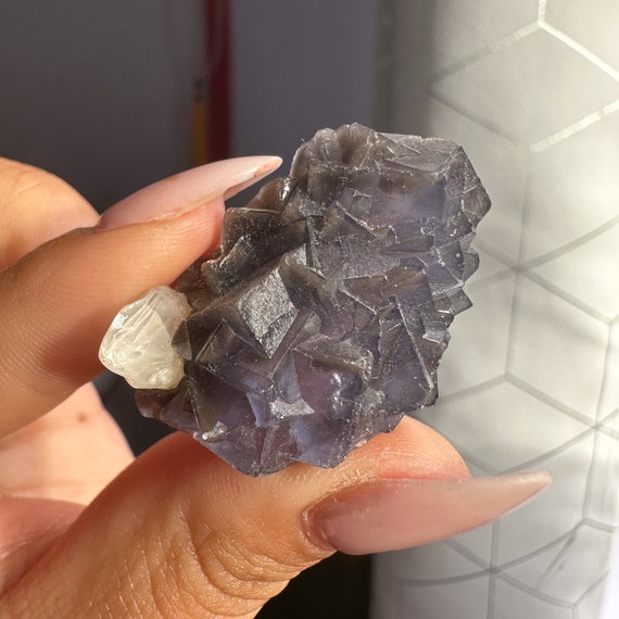 Rare Indigo fluorite premium fluorite specimen Pakistan, Baluchistan  province, lorlai district crystal mineral specimen