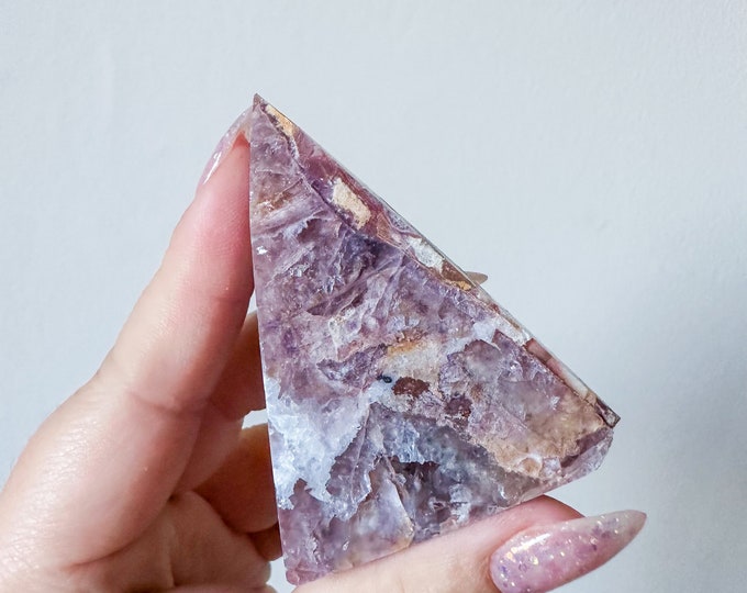 Matrix fluorite with quartz and calcite | rare fluorite crystal tower healing crystal