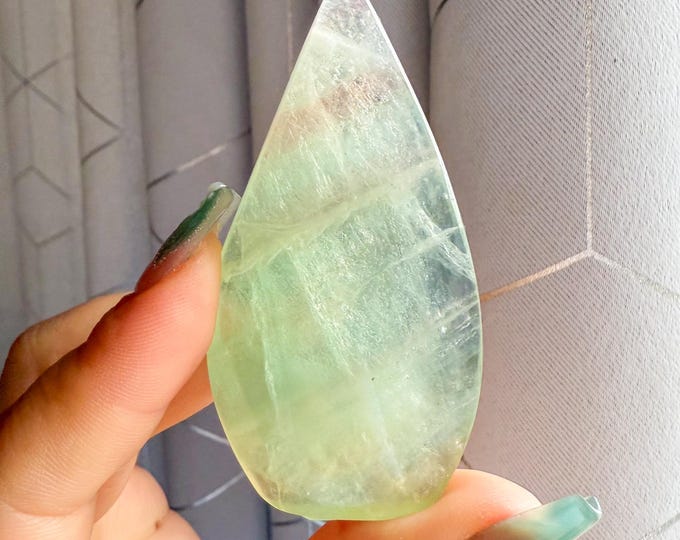Green fluorite flame point healing crystal home decoration meditation | gift for her |gift for him |crystal gift