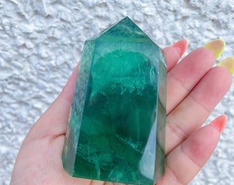 Green fluorite tower healing crystal