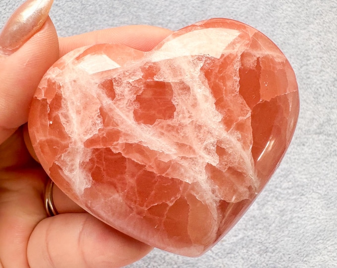Reiki Healing Rose calcite Heart