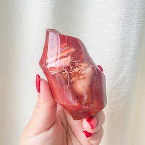 Carnelian crystal flame |Carnelian stone home decoration | carnelian stone healing crystal | birthstone gifts| wedding anniversary gift