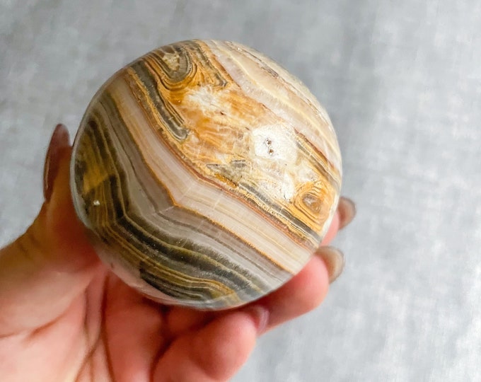 Bumblebee onyx | black onyx crystal sphere healing crystal home decor
