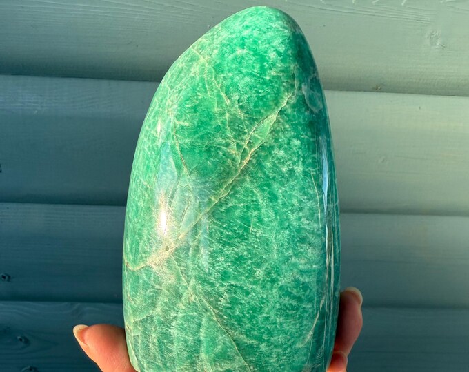 Shimmery Amazonite High quality crystal freeform healing crystal home decor