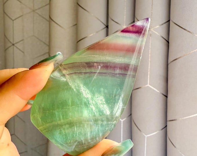 Green fluorite flame point healing crystal home decoration meditation | gift for her |gift for him |crystal gift