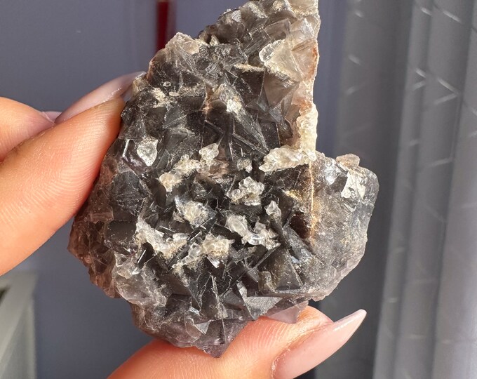 Rare Indigo fluorite premium fluorite specimen ( Pakistan, Baluchistan province, lorlai district ) crystal mineral specimen