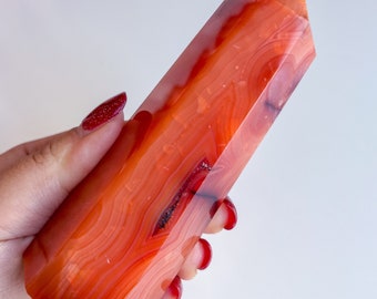 Carnelian crystal tower | Carnelian stone home decoration | carnelian stone healing crystal | birthstone gifts| wedding anniversary gift