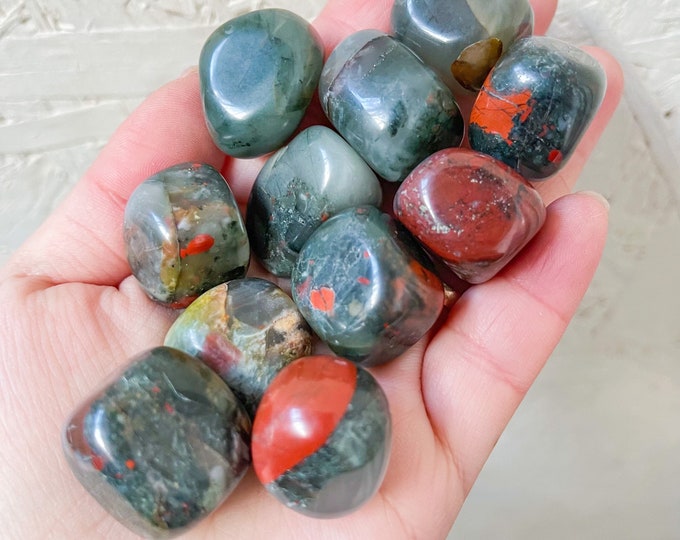Blood stone polished crystal Tumblestone Healing Crystals