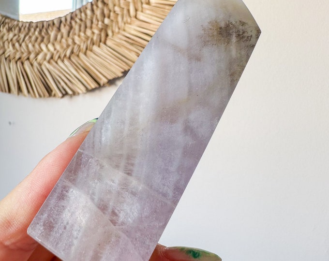 Dentritic silk Fluorite crystal tower |silk fluorite | crystal tower healing crystal home decoration