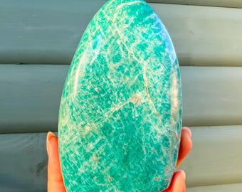 Shimmery Amazonite High quality crystal freeform healing crystal home decor