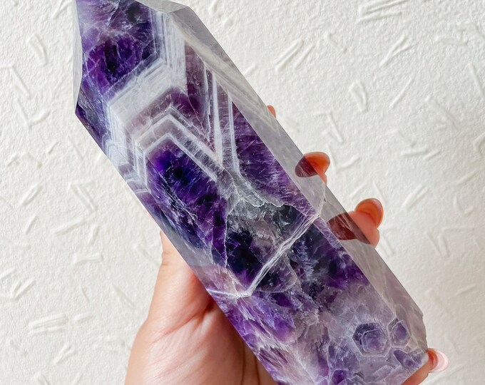 Amethyst crystal tower ｜ amethyst quartz tower ｜Chevron amethyst tower