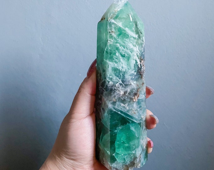 fluorite crystal tower healing crystal home decoration