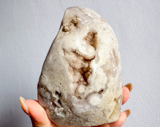 Druzy amethyst flower agate free form natural crystal ornament home decoration