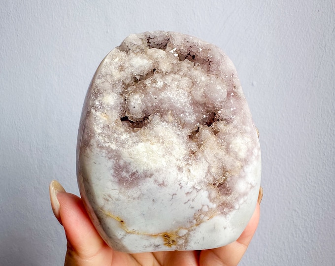 Druzy amethyst flower agate free form natural crystal ornament home decoration