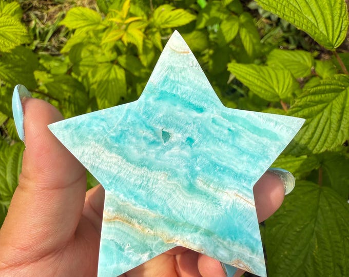 Blue aragonite Crystal Star - Home Decoration | Healing Crystal Decor