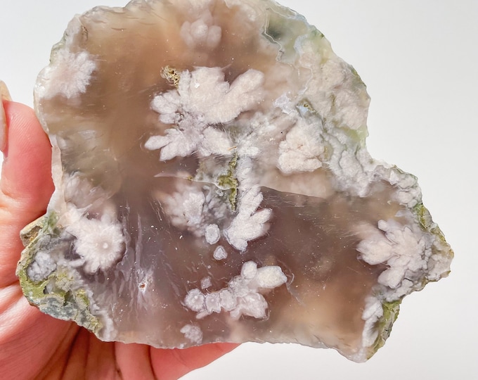 Rare flower agate crystal |cherry blossom agate home decoration | flower agate specimen | healing crystal | birthday gift|anniversary gift