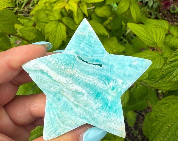 Blue aragonite Crystal Star - Home Decoration | Healing Crystal Decor
