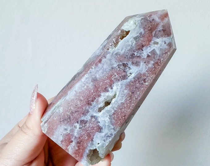 Matrix fluorite with quartz and calcite | rare fluorite crystal tower healing crystal
