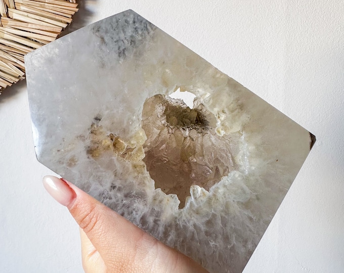 Druzy agate tower natural crystal ornament home decoration