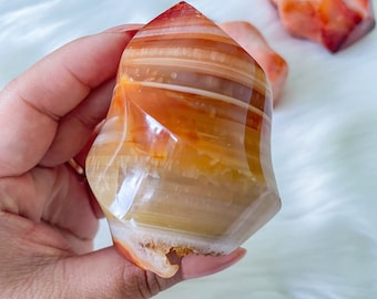 Carnelian crystal flame | Carnelian stone home decoration | carnelian stone healing crystal | birthstone gifts| wedding anniversary gift