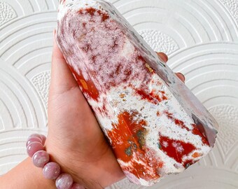 Ocean Jasper crystal tower healing crystal home decor