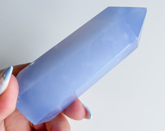 druzy Blue chalcedony crystal tower small crystal tower healing crystal healing journey home decoration