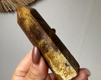 Rutilated Agate natural crystal tower home decor