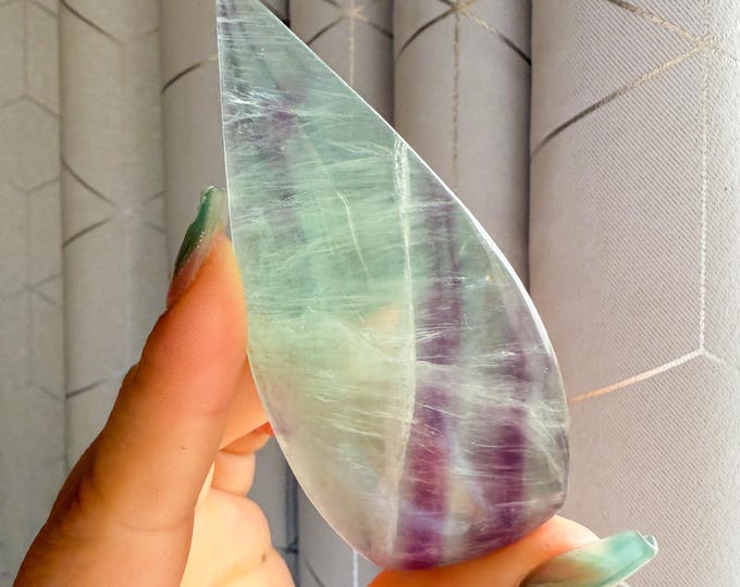 Green fluorite flame point healing crystal home decoration meditation | gift for her |gift for him |crystal gift