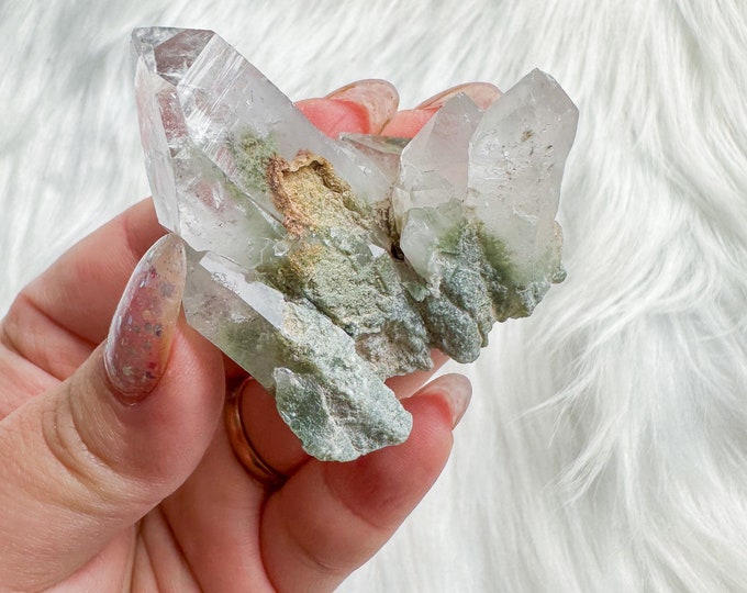 mini chlorite quartz mineral specimen | premium crystal cluster | crystal healing home decoration | healing crystal | crystal decoration