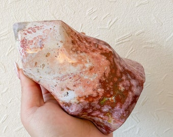 ocean Jasper crystal flame healing crystal home decor